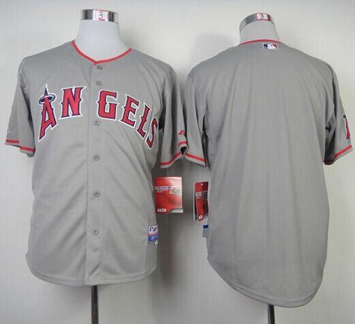 Angels of Anaheim Blank Grey Cool Base Stitched MLB Jersey - Click Image to Close
